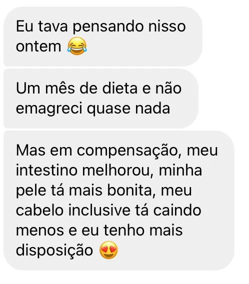Depoimento 1 mês